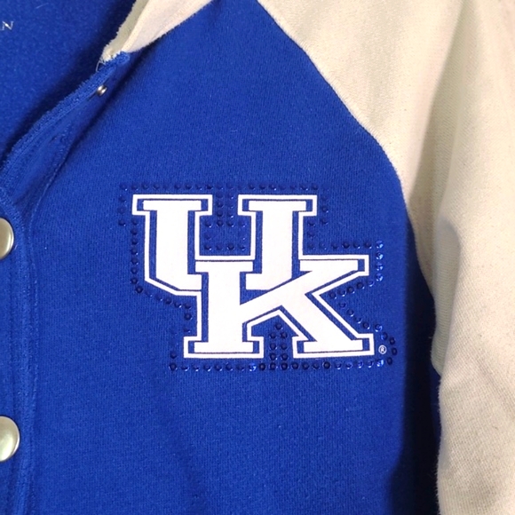 5th & Ocean University of Kentucky Wildcats Cats Button Front Sweatshirt Sz 16 - Picture 6 of 16